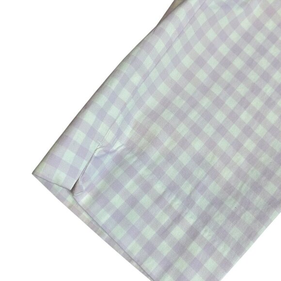 Ann Taylor Lavender and White Gingham Check Ankle Cropped Pants Size 2 - Picture 7 of 7